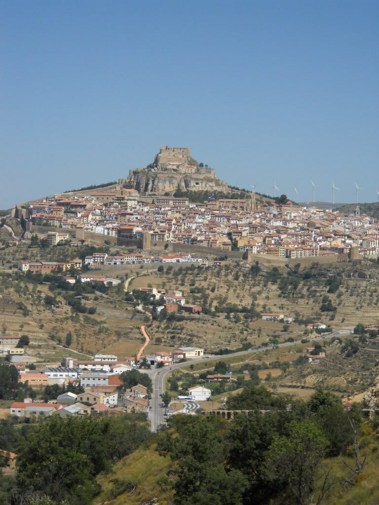 View of ancient city on mountain